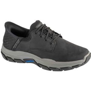 Skechers - Respected Garrett - Instapschoenen - Zwart - Nubuck/Textiel