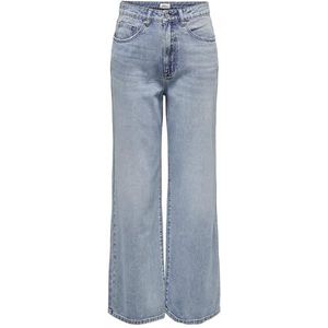 ONLY - Onlhope Ex Hw Wide DNM Guabox - Jeansbroek - Blauw - Wide Fit