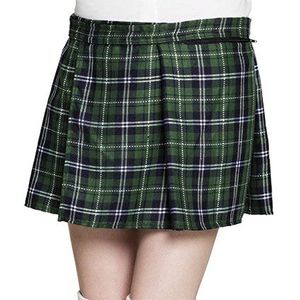 Boland - Kilt Schotse damesrok Mrs Tartan groen met tas, kleur, één maat, 81230