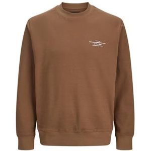 JACK & JONES Heren Jprblachad Branding Sweat Crew Neck Ln, Emperador, XL