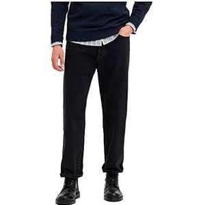 SELECTED HOMME Heren Loose Fit Jeans 220, zwart denim, 30W x 32L