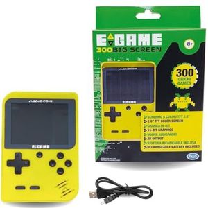 ODS - Radiocom Egame 300 Big Screen, draagbare gameconsole, 2,8 inch TFT-kleurendisplay, 16-bits grafisch, oplaadbare batterij, 16 x 7 x 2,5 cm, aanbevolen leeftijd + 8 jaar