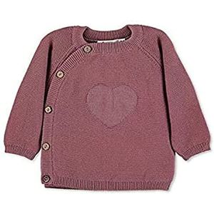 Sterntaler GOTS gebreide jas voor meisjes, hartvormig babyjack, roze, 62 cm