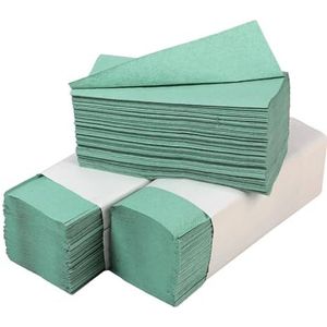 LALILL Groene zigzag papieren handdoeken - gevouwen handdoeken voor papieren handdoekdispenser - ZZ/V vouwen Geschikt voor toiletten, kantoren, hotels, spa's - 4000 (20 x 200)
