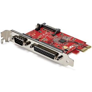 StarTech.com PCIe-kaart met seriële en parallelle poort - PCI Express Combo-adapterkaart met 1x DB25 parallelle poort en 1x RS232 seriële poort - Uitbreidings-/controllerkaart - PCIe-printerkaart