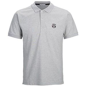 Selected Aro T-shirt voor heren, effen kleur, korte mouwen, heren, Grijs (Licht Grijs Melange), L
