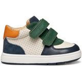 Geox - Biglia - Sneakers - Wit met Marineblauwe Details - Ademend en Flexibel