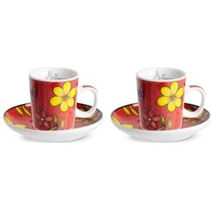 Egan 2-delige set koffiekopjes Bellamore Rosse ML 100