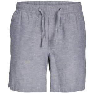 JACK & JONES Jpstjaiden Jjsummer Linen Blend Sn Shorts voor heren, Vervagen denim/detail: gemêleerd, XL