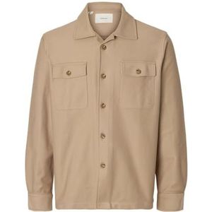 SELECTED MEN Slholiver Sweat Overshirt Noos, savannah tan, L