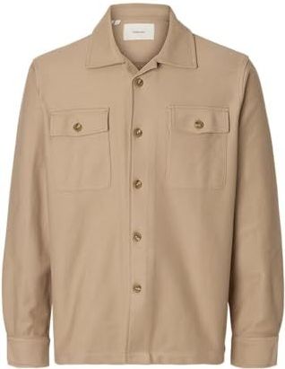 SELECTED MEN Slholiver Sweat Overshirt Noos, savannah tan, L