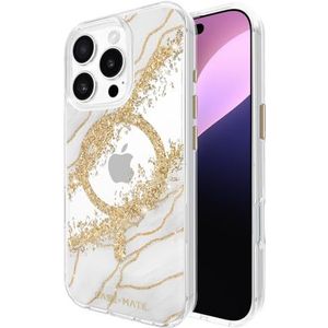 Case-Mate iPhone 16 Pro hoesje [compatibel met MagSafe] - Stijlvol marmeren telefoonhoesje met 3,7 m valbescherming - premium magnetische hoes voor iPhone 16 Pro - Karat Graniet