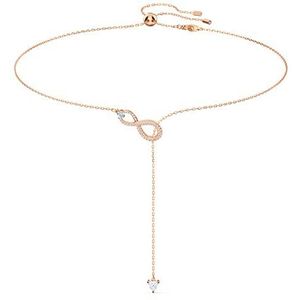 Swarovski Swarovski Infinity y-ketting, Infinity, Wit, Roségoudkleurige toplaag