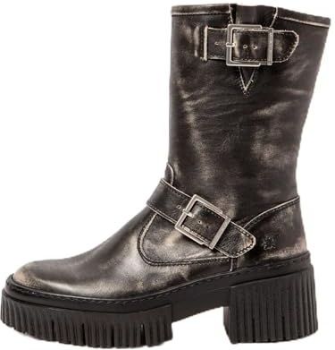 Art - 1139712EH003_001 - Leren Enkellaarsjes - Grijs - 3 tot 5 cm Hakhoogte - Ritssluiting