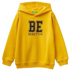 United Colors of Benetton Sweatshirt met capuchon voor kinderen en jongens, okergeel 0d6, 150