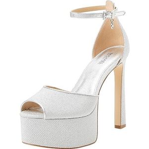 Michael Kors Martina Peep Toe Pump Sandalen voor dames, zilver, 40.5 EU