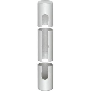 cyclingcolors 2 x afdekkap scharnier raam deur bussen kunststof buisafdekking 20 mm wit lengte 119 mm kunststof