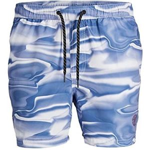 JACK & JONES JPSTFIJI JJSWIM DIGITAL zwemshorts voor heren, Sodalite Blue, L, Sodalite Blue, L
