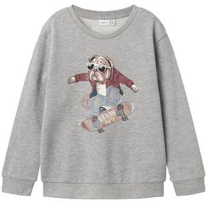 NAME IT Boy sweatshirt lange mouwen, gemengd grijs, 116