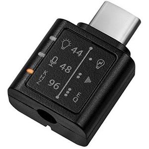 LogiLink UA0363 - USB-C naar 3,5 mm audio-adapter met EQ, 96 kHz / 24 bit DAC, ideaal voor bijv. smartphones/tablets zonder 3,5 mm aansluiting, zwart, 96 kHz