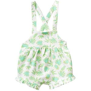 United Colors of Benetton Tuinbroek 323TAT00M overall, wit met 76U, 82 meisjes, wit met patroon 76u, 12 Maanden