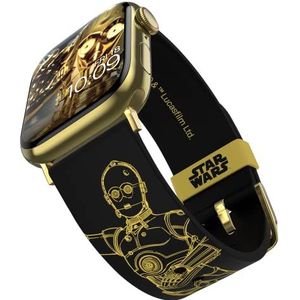 Star Wars C-3PO Droid Blueprints Smartwatch-armband, officieel gelicentieerd, compatibel met elke maat en serie Apple Watch (horloge niet inbegrepen)