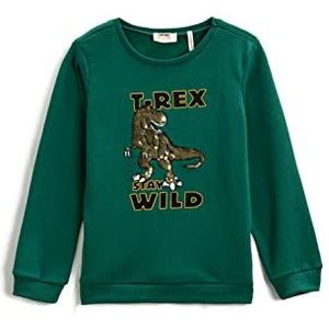 Koton Jongen dinosaurus bedrukt sweatshirt, groen (750), 11-12 Jaar