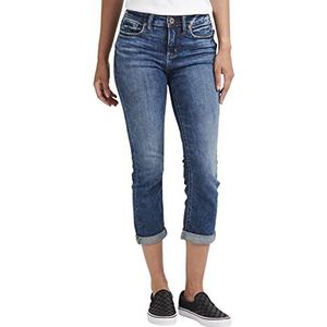 Silver Jeans Co. Suki Capri Mid Waist Jeans, Med Wash Scv389, 32 23,5 dames, Med Wash Scv389, 32 23.5