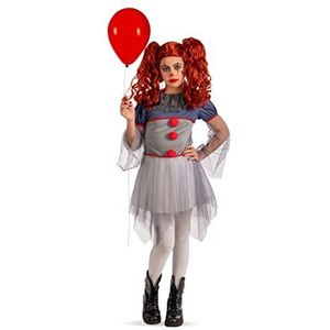 Carnival Toys One Size Girl Horror Clown kostuum (VII-VIII) in tas met haak