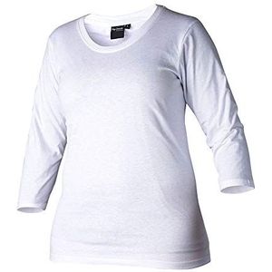 Top Swede 20701200103 Model 207 dames ronde hals T-shirt, 3/4 mouw, wit, maat XS