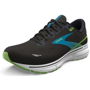 Brooks Heren Ghost 15 Sneaker, zwart/Hawaiian Ocean/Groen, 9.5 UK, Zwart Hawaiiaans oceaangroen, 44.5 EU