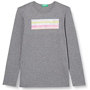 United Colors of Benetton T-shirt M/L 3I9WC105Q lang shirt, grijs 507, L voor meisjes