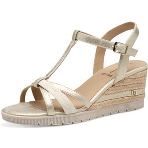 s.Oliver 5-28711-44 Damessandalen met sleehak, Champagne Kam., 39 EU