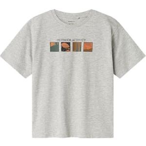 NAME IT Nkmorlan Ss Nreg Top Box, gemengd grijs, 122-128