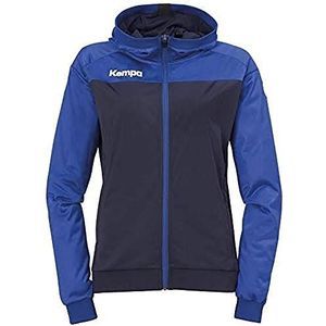 Kempa Prime Multi Jacket Women Handball jas met capuchon voor dames, Marineblauw/koningsblauw, XXL