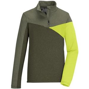 Killtec Jongens Ksw 381 Bys Ls Shrt, functioneel shirt met opstaande kraag en ritssluiting