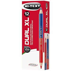 Hi-Text 072 Dual XL 12-pak grote potloden rood blauw