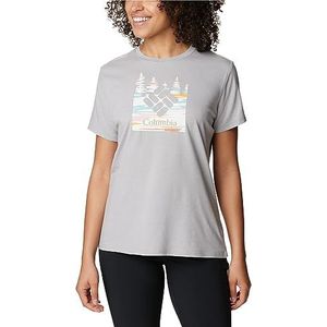 Columbia Dames Sun Trek T-shirt met korte mouwen en grafisch T-shirt, Columbia grijs Heather, Gem Skyscape, XL, Columbia Grijze Heather, Gem Skyscape, XL