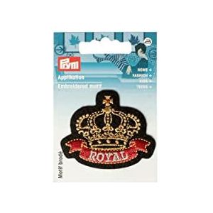Prym 926678 applicatie kroon ROYAL zwart/rood/goud