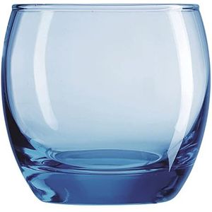 Arcoroc ARC C9688 Salto Ice Blue whiskyglas, 320 ml, glas, transparant, 6 stuks