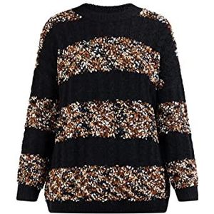 aleva Gebreide damestrui 15525007-AL04, zwart meerkleurig, XS/S, Zwart meerkleurig., XS/S