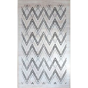 MANI TEXTILE TPS_BERB_ZIGZAG160 tapijt, polyester, beige, 160 x 230