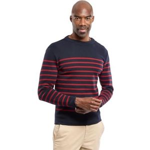 Armor Lux Goulenez Marin Trui - Merino Wol, Veelkleurig (schip/chili I78), XS
