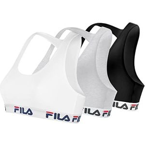Fila FI/2/BRAX3 Sportbeha voor dames, 3 stuks, meerkleurig (Fu6042g), XS