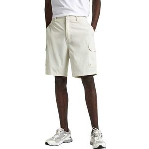 Pepe Jeans Heren Cargo Performance Shorts 1 Shorts, Beige (Buff Beige), 32W, Beige (Buff Beige), 32W