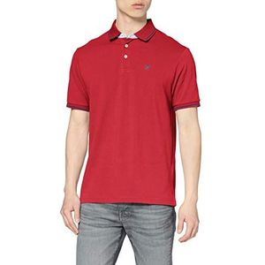 Hackett London Heren poloshirt Multi Trim Pique HACKETT LONDON heren poloshirt Multi Trim Pique, rood (2epred Apple 2ep), XXL