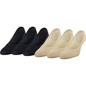 Peds Women's Lightweight Low Cut No Show Socks, Multipairs, Black/Nude (6-Pairs), Shoe Size: 8-12