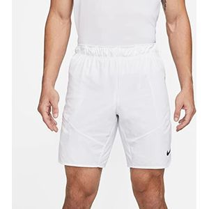 Nike Heren Short Nikecourt Dri-Fit Advantage, White/Black, DD8331-100, 2XL