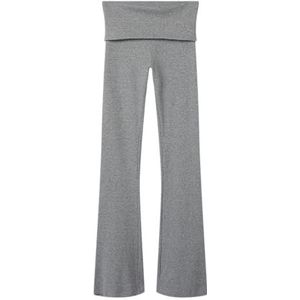 NAME IT Nlfkula Bootcut Rib Pant stoffen broek voor meisjes, gemengd grijs, 146