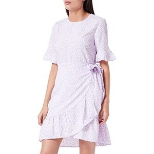 VERO MODA VMHENNA 2/4 O-hals korte jurk NOOS, Purple Rose/Aop: mini Henna Vic, M